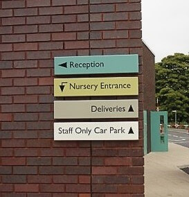 Directional signs are essential for providing clear directions to visitors, students, and staff.